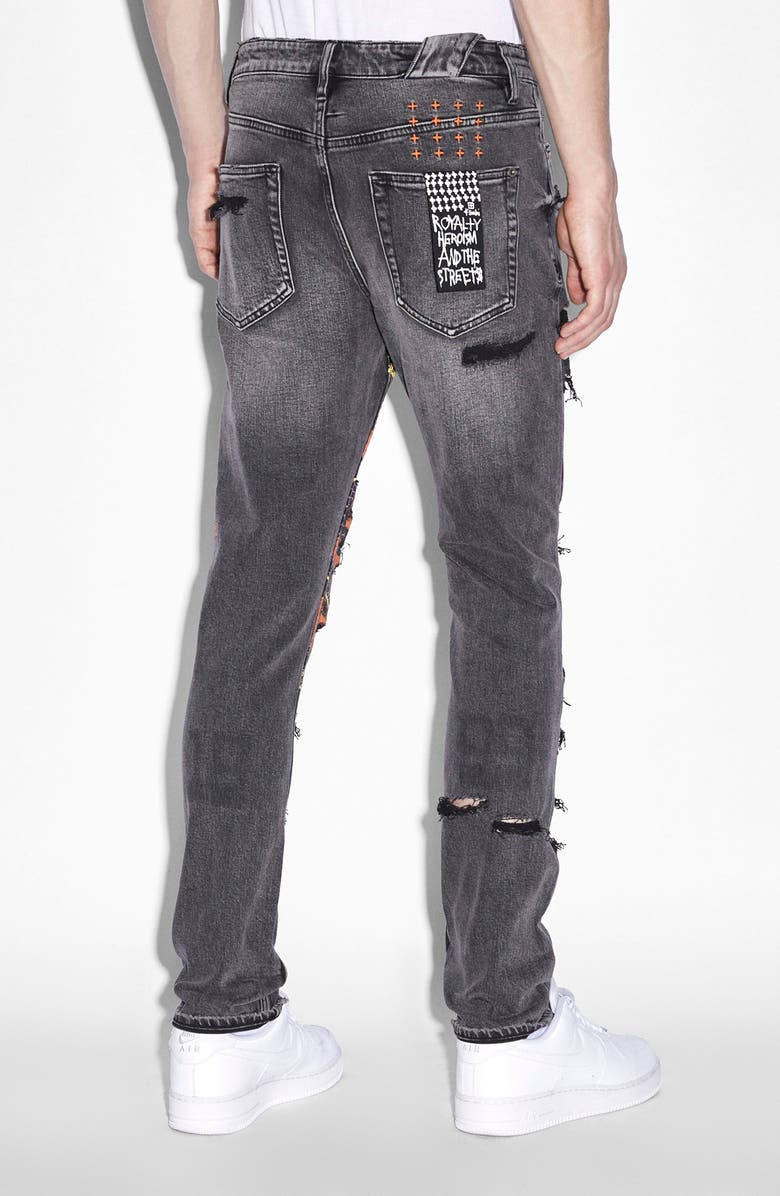 Ksubi Chitch Ripped Skinny Jeans, Alternate, color, 