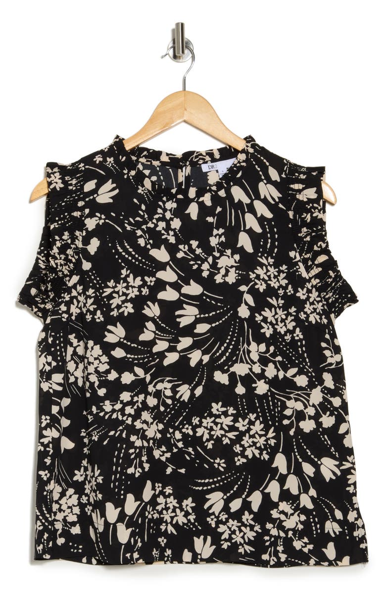 DR2 by Daniel Rainn Ruffle Trim Animal Print Top, Alternate, color, 