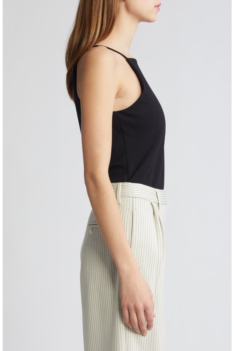 Irina Square Neck Tank Top, Alternate, color, BLACK
