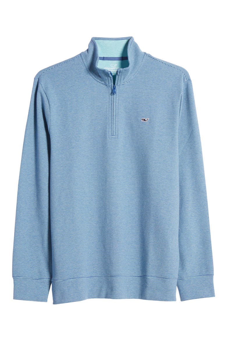 Coopers Town Stripe Quarter Zip Pullover, Alternate, color, SPINNAKER
