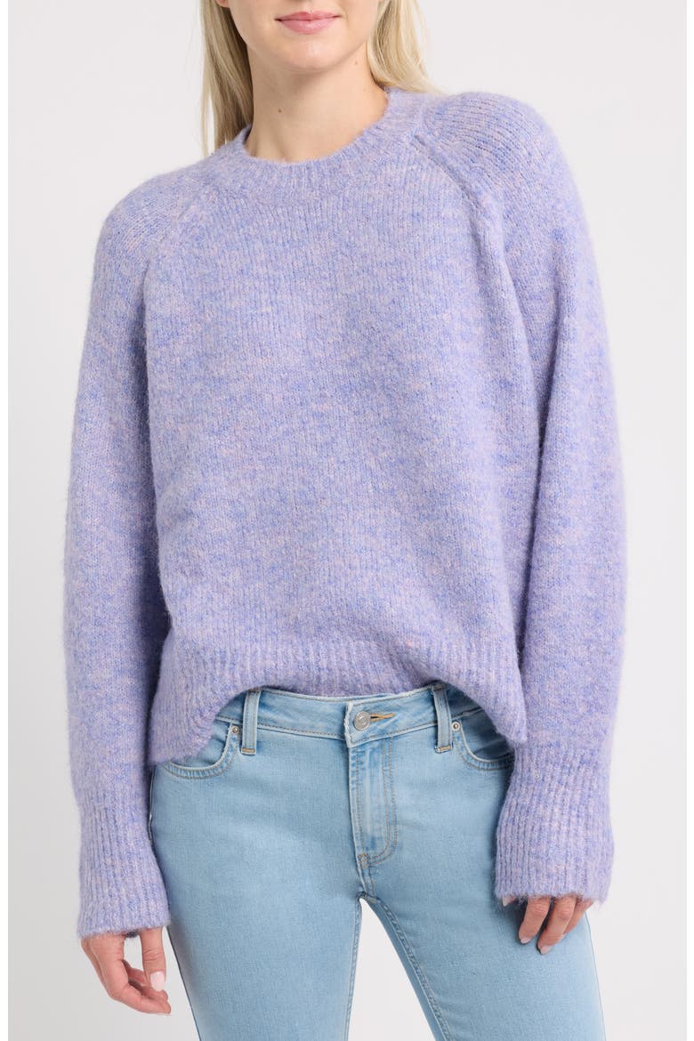 Crewneck Mélange Sweater, Main, color, LILAC