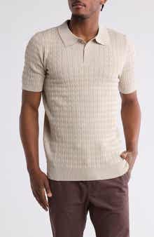 Textured Sweater Knit Polo