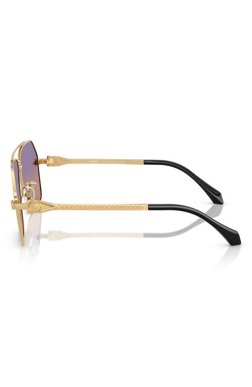 Versace 63mm Pilot Sunglasses