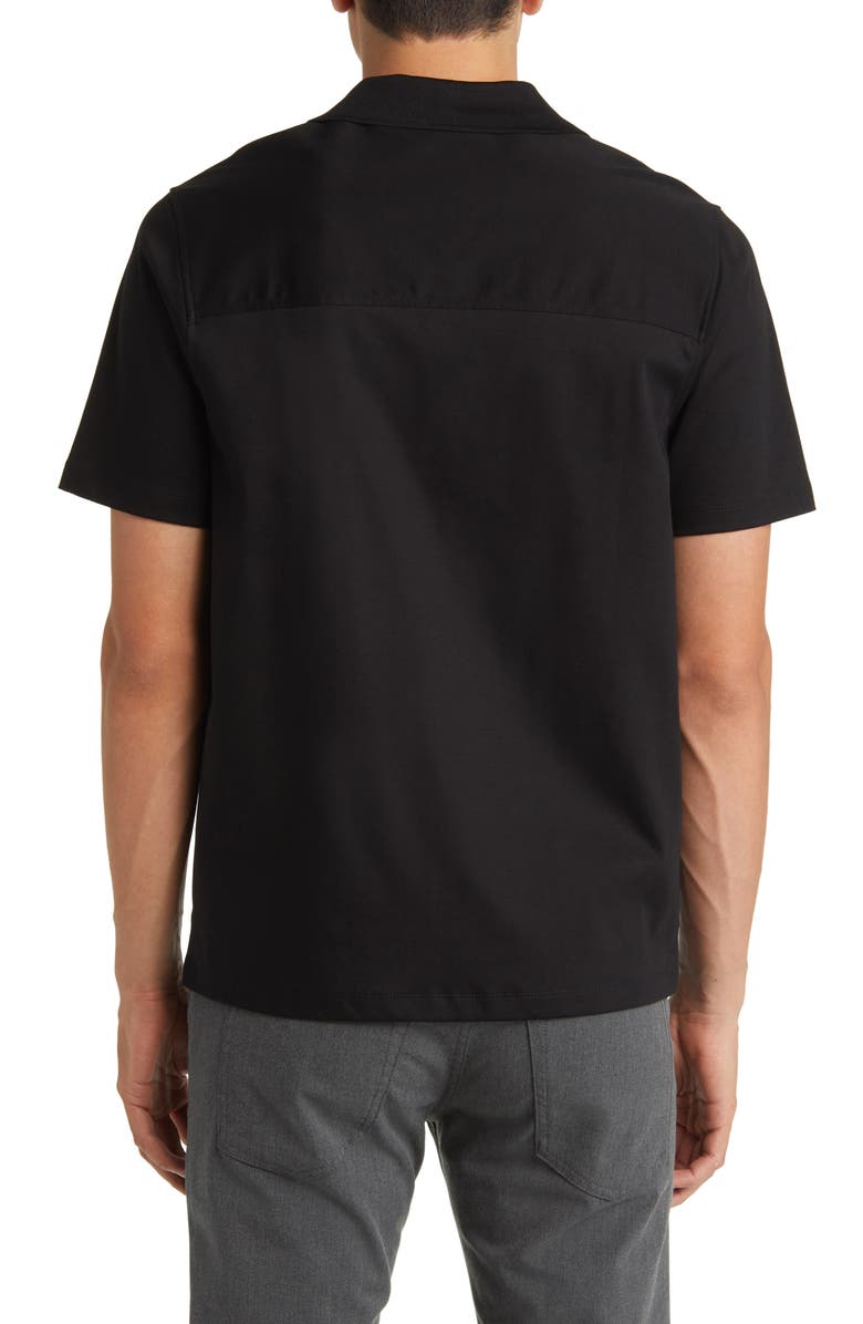 BOSS Powell Solid Short Sleeve Cotton Button-Up Shirt, Alternate, color, 