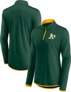 FANATICS Women's Fanatics Branded Green Oakland Athletics Corner Quarter-Zip Top