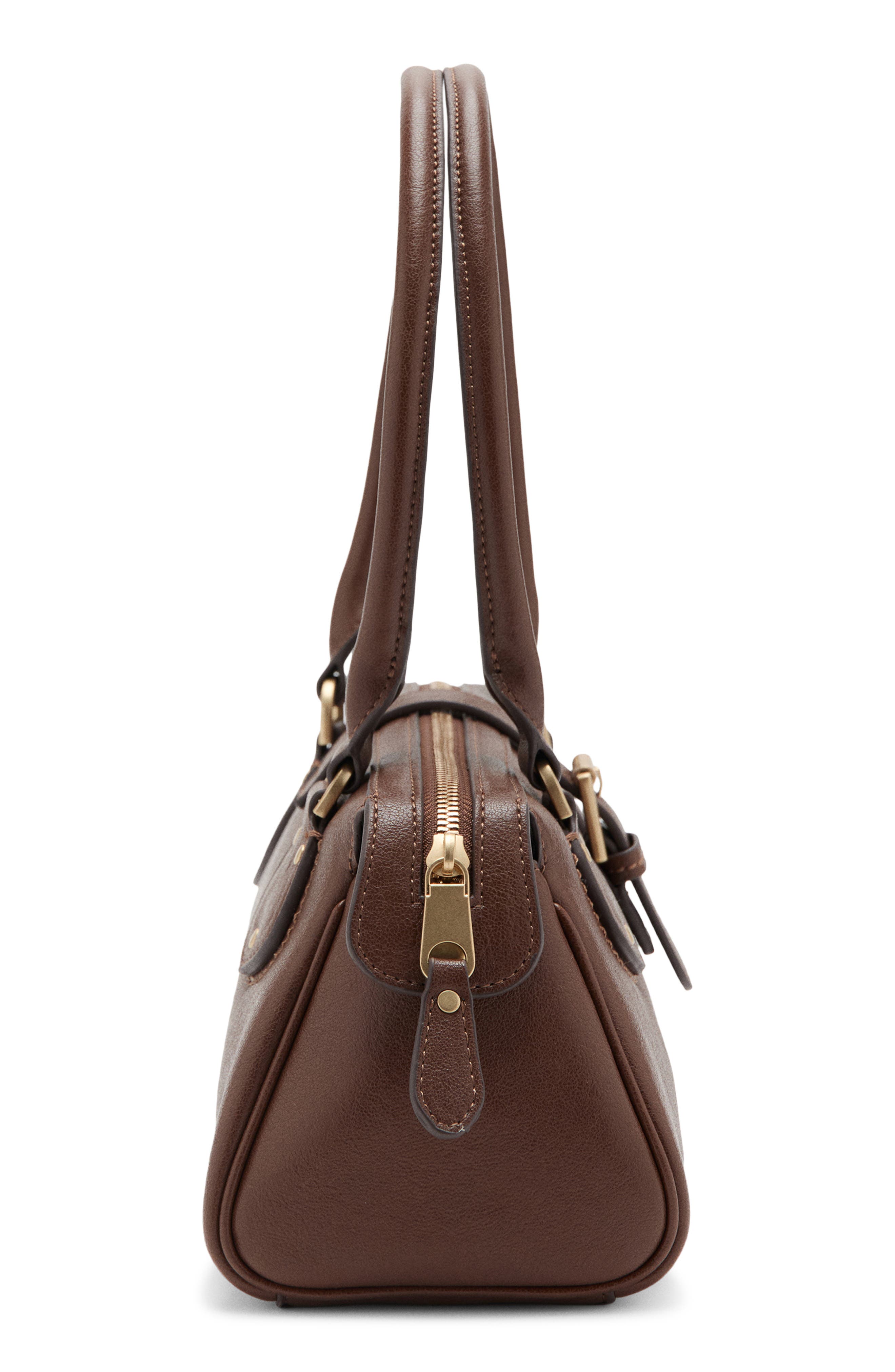 Balboa Faux Leather Shoulder Bag, Alternate, color, BROWN
