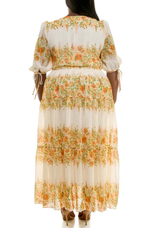 TAYLOR DRESSES TAYLOR DRESSES FLORAL TIERED MAXI DRESS 