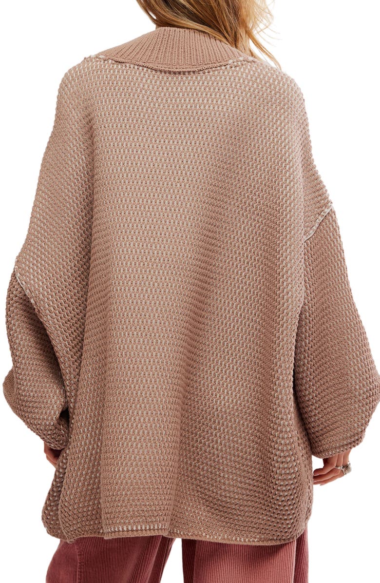 Free People Maisie Oversize Sweater, Alternate, color, Stucco Combo