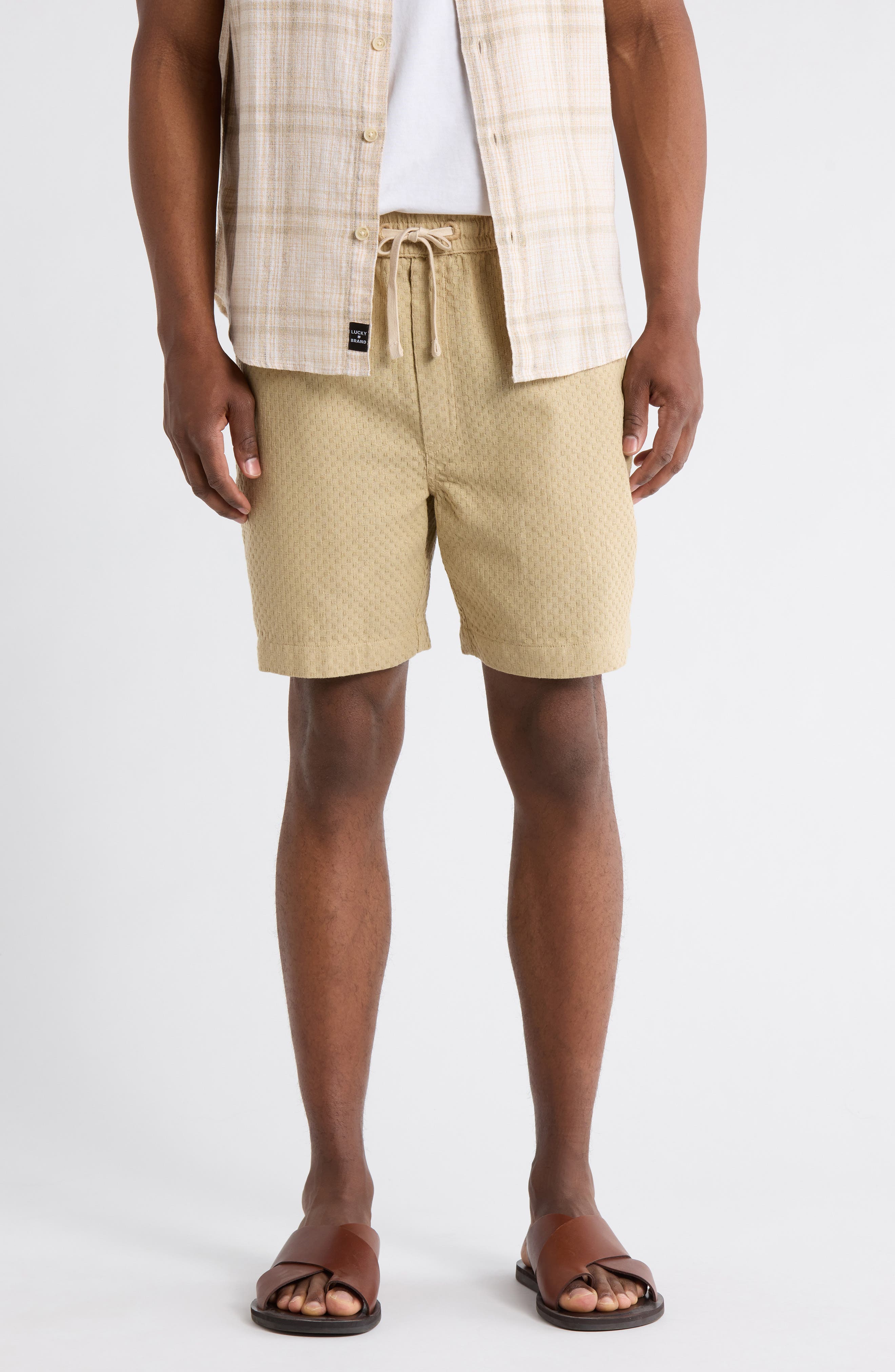 Lucky Brand Dobby Drawstring Shorts
