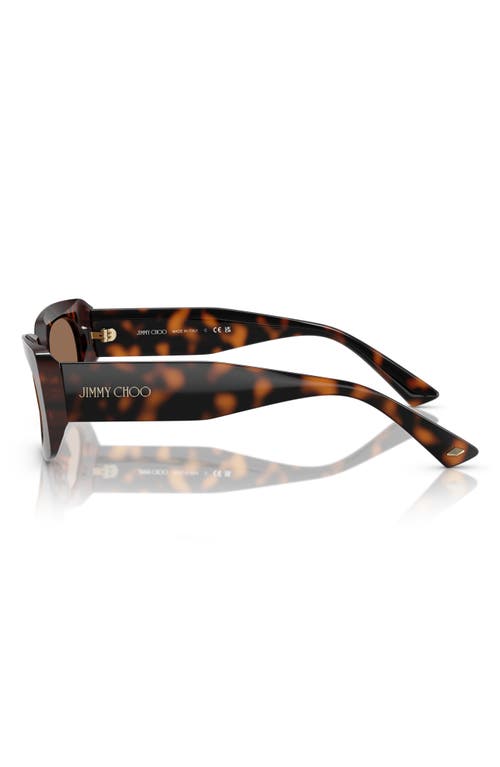 Jimmy Choo 54mm Polarized Pillow Sunglasses In Havana