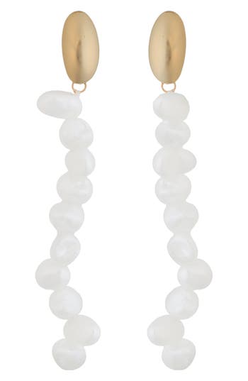 Panacea Faux Pearl Linear Drop Earrings