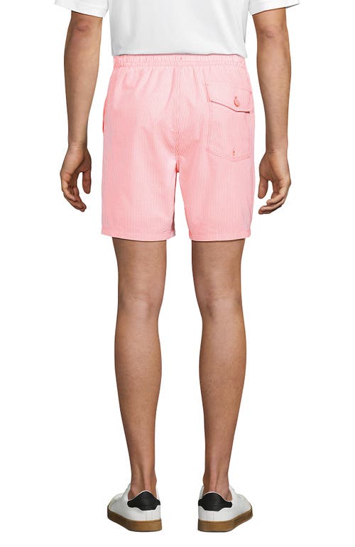 LANDS' END LANDS' END 7" SEERSUCKER BEACH TO BOARDWALK PULL ON SHORTS