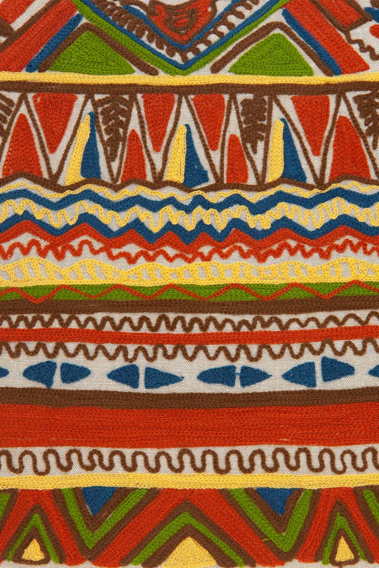 Zelda Bohemian Pillow - 20" x 20" - Multi, Alternate, color, MULTICOLOR
