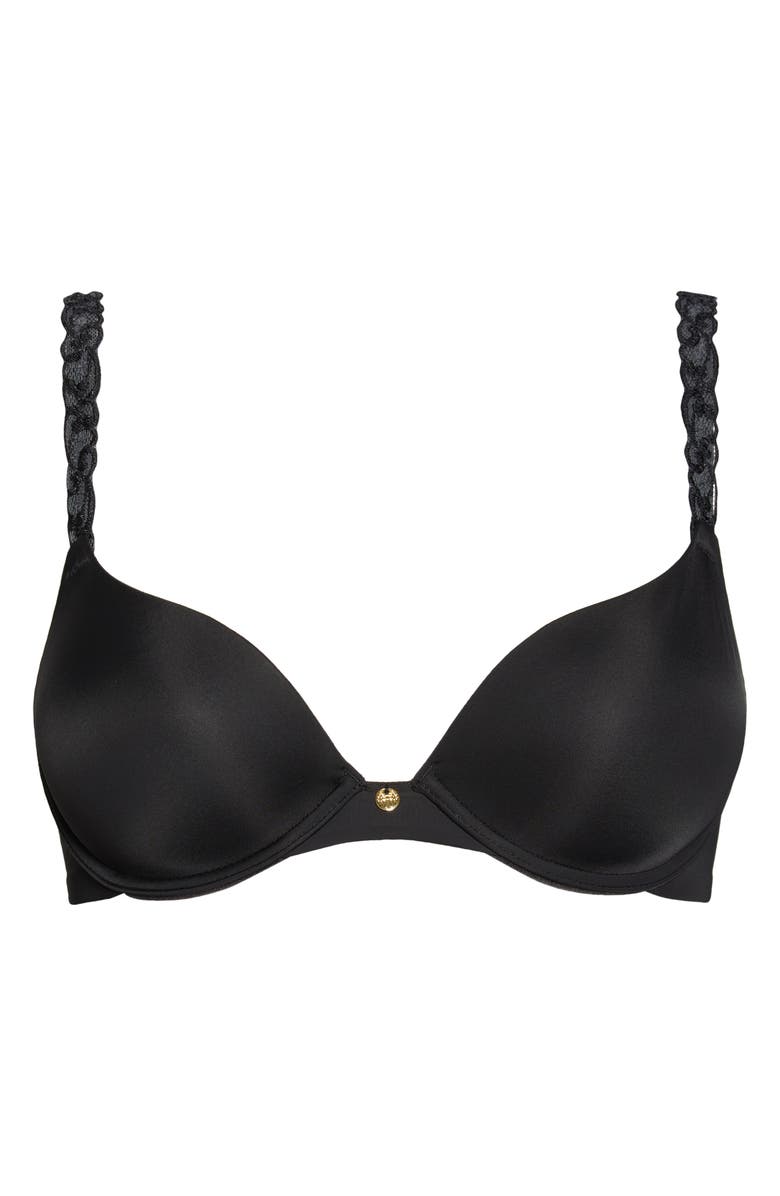 Natori Pure Luxe Underwire Push-Up Bra, Alternate, color, Black