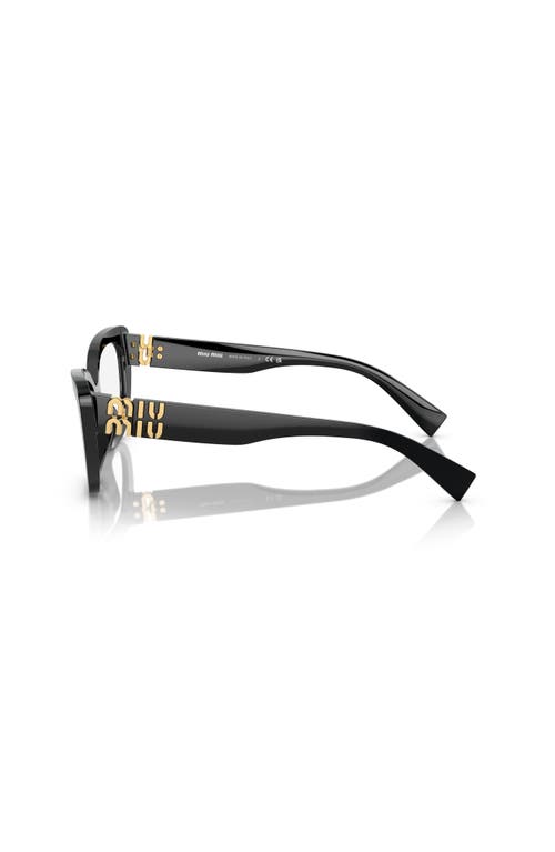 Miu Miu 55mm Cat Eye Optical Glasses In Black