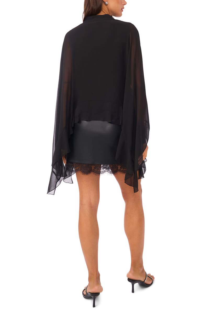 Vince Camuto Rhinestone Long Sleeve Top, Alternate, color, Rich Black