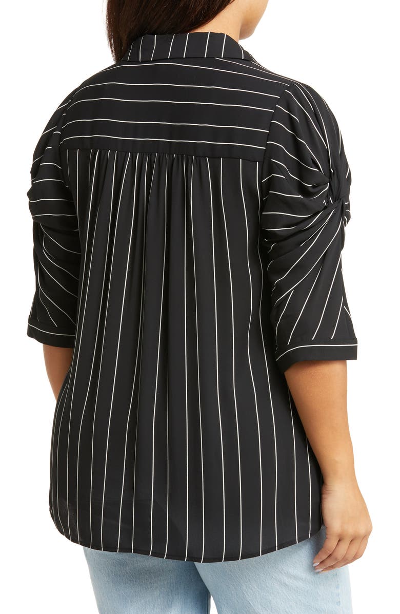 Daniel Rainn Twist Sleeve Shirting Tunic, Alternate, color, 