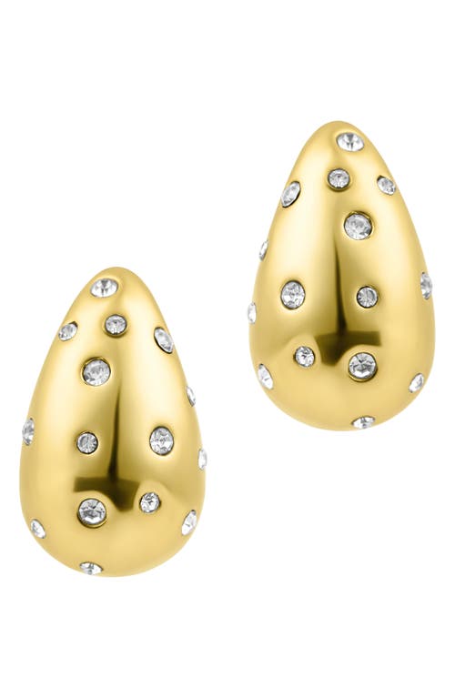 Adornia Clear Crystal Drop Earrings In Gold