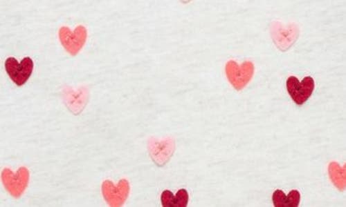 Little Me Hearts Active Ruffle Sweatshirt & Pants Set In Pink