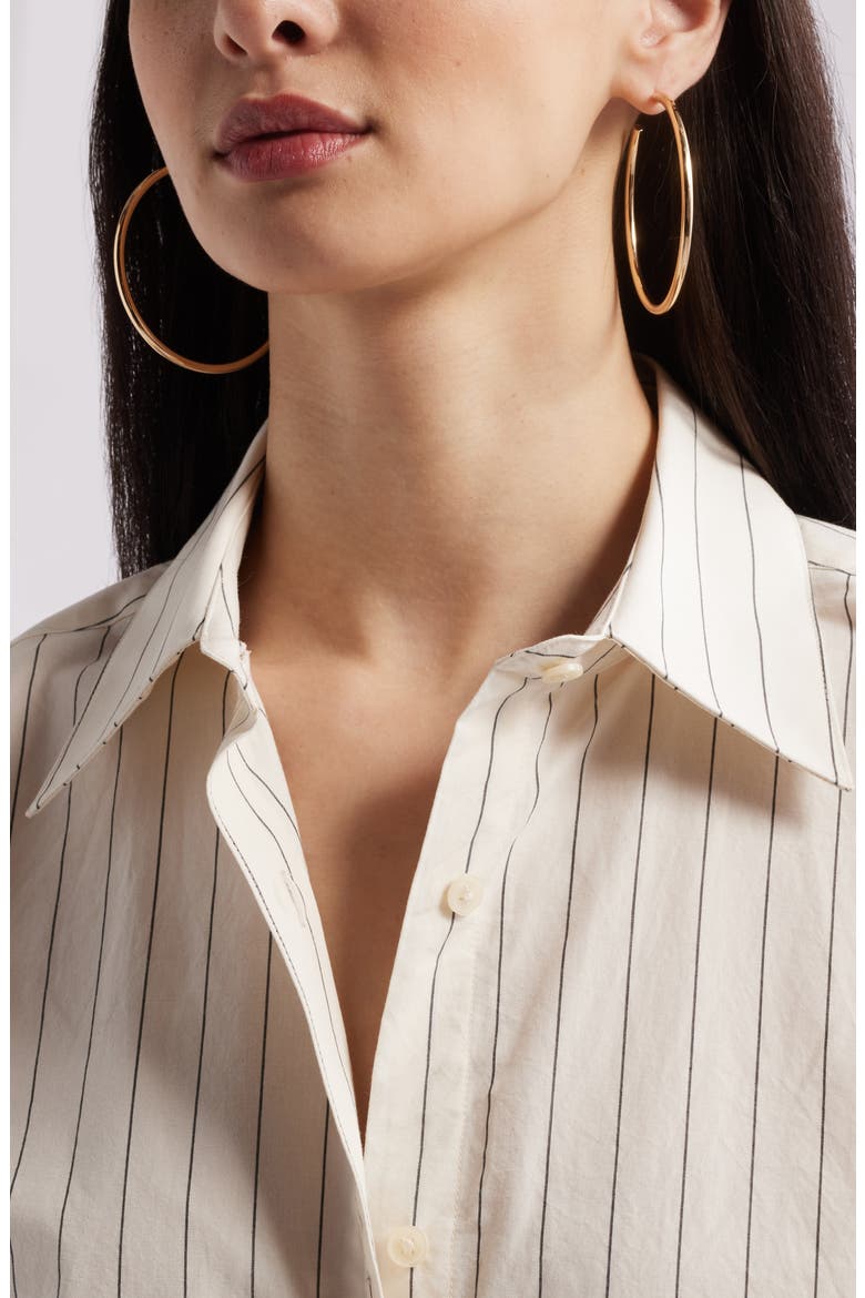 Large Sleek Tube Hoop Earrings, Alternate, color, GOLD