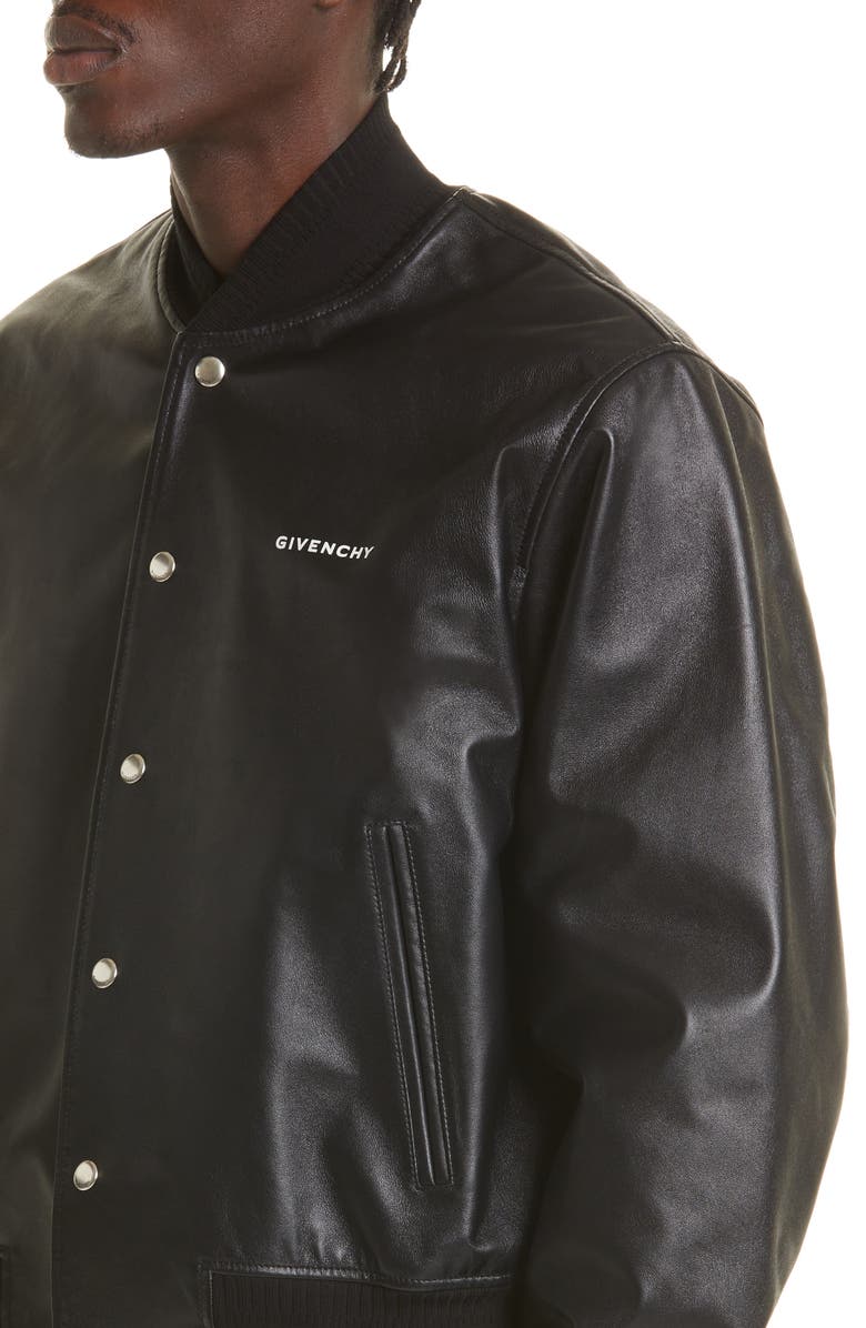 Givenchy Disney x Givenchy '101 Dalmatians' Leather Bomber Jacket, Alternate, color,