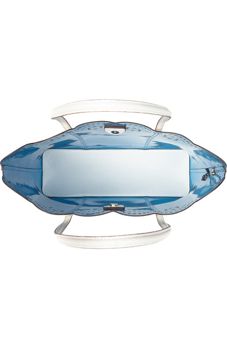 Draper James Solid Scallop Faux Leather Tote, Alternate, color,