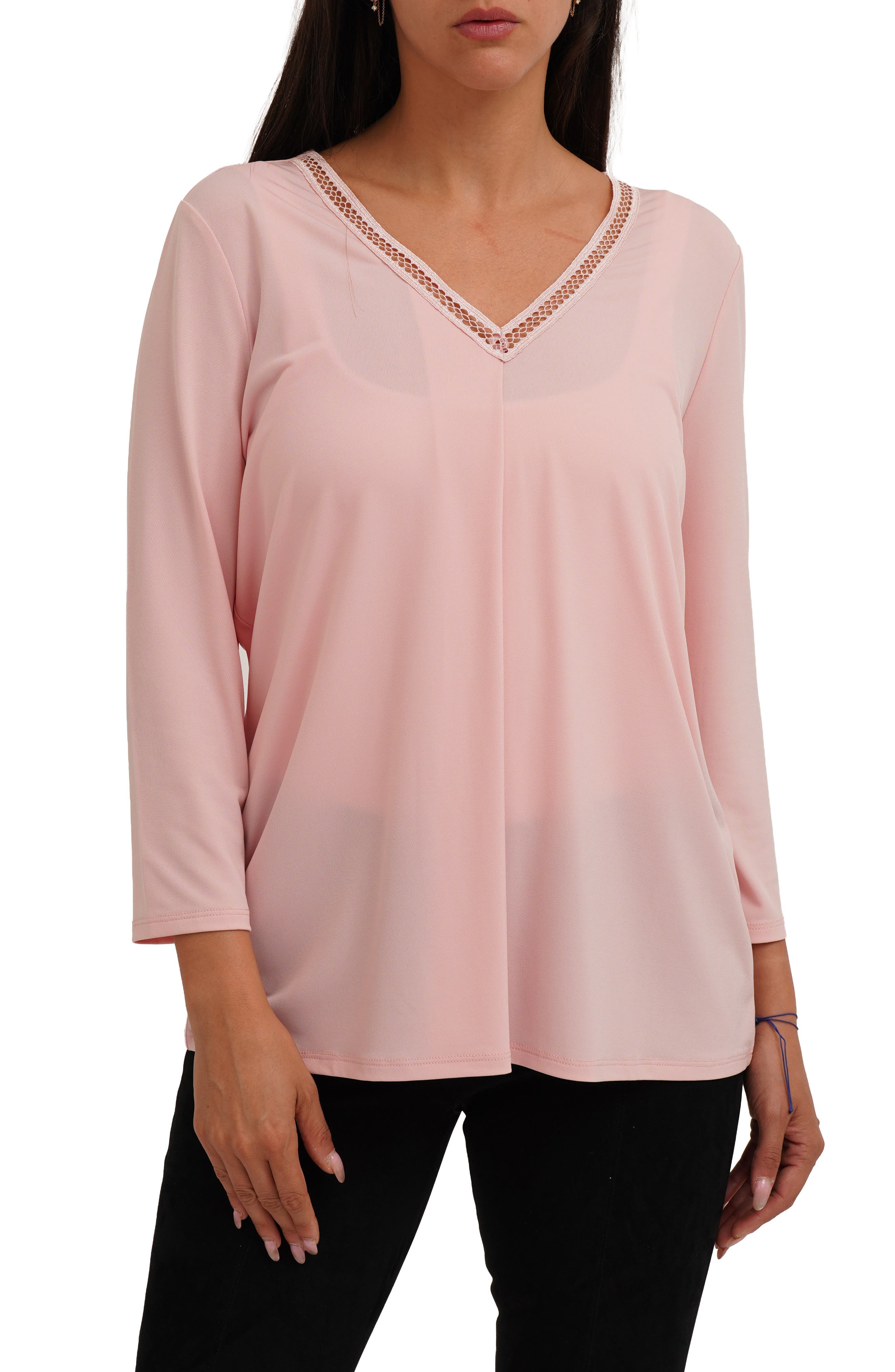 Solid V-Neck Top