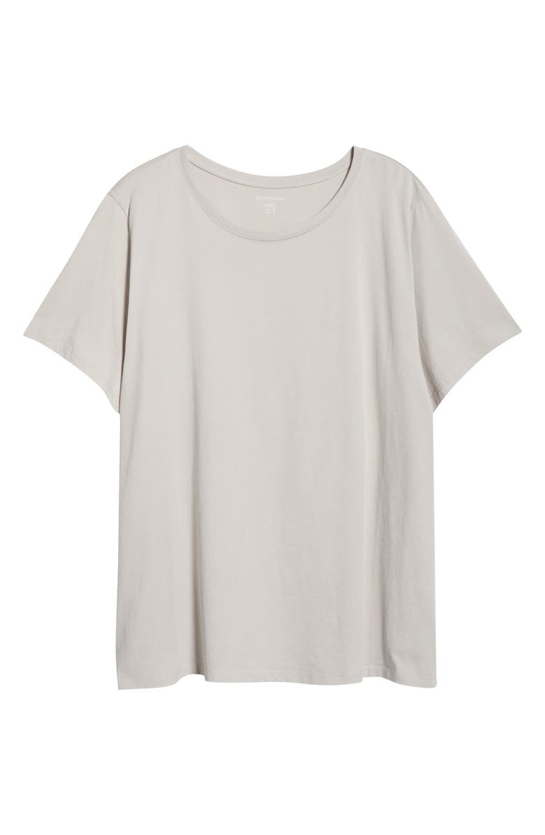 Eileen Fisher Crewneck Organic Cotton T-Shirt, Alternate, color, Chalk