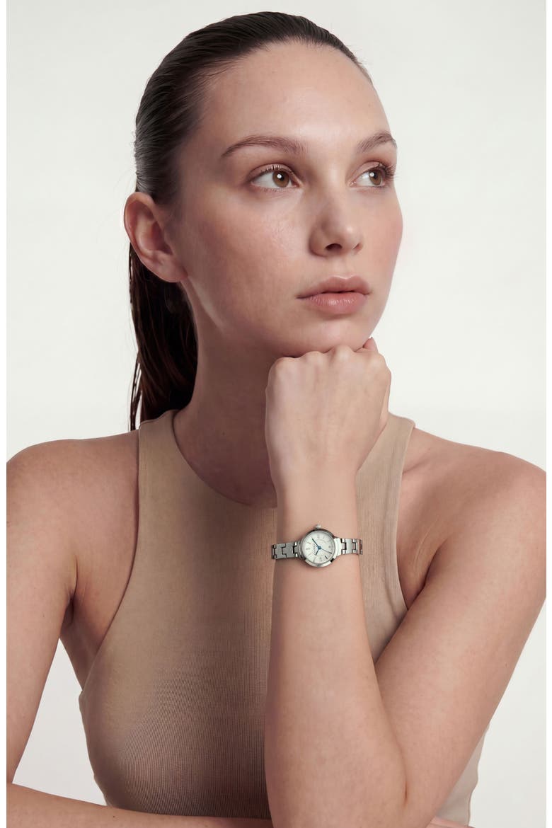 Florence Bracelet Watch, 24mm, Alternate, color, SILVER/ WHITE
