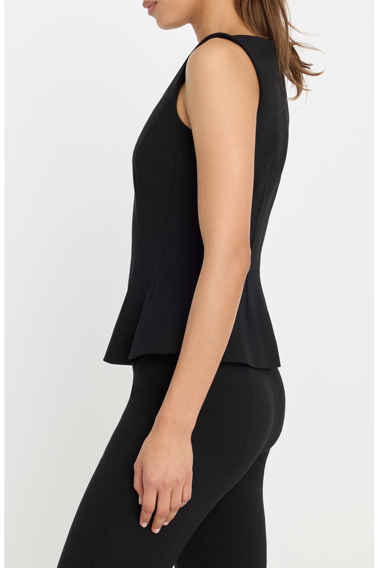 Soft Stretch Sleeveless Ponte Top, Alternate, color, BLACK001