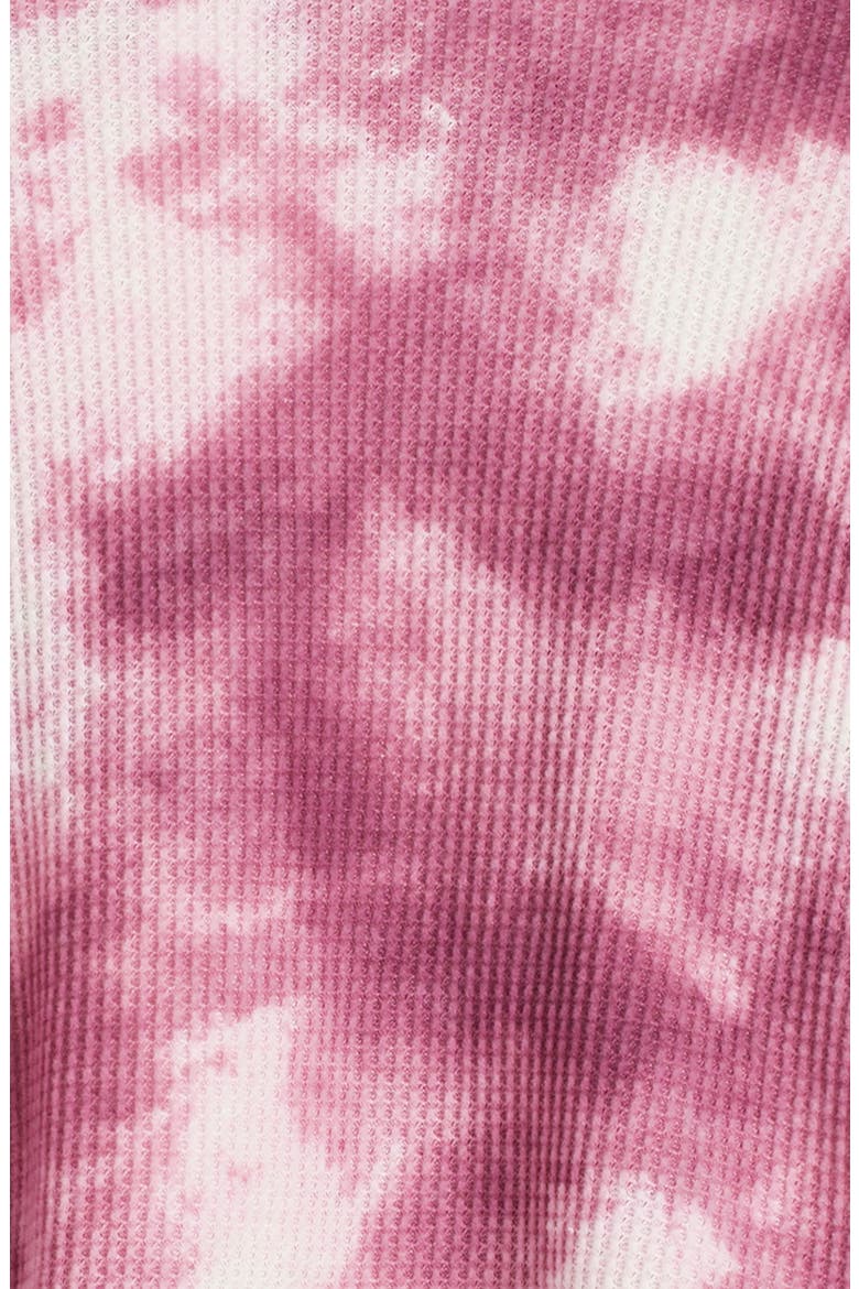 Kids' Two-Piece Waffle Knit Short Pajamas, Alternate, color, MAUVE ORCHID CLOUDY SKY