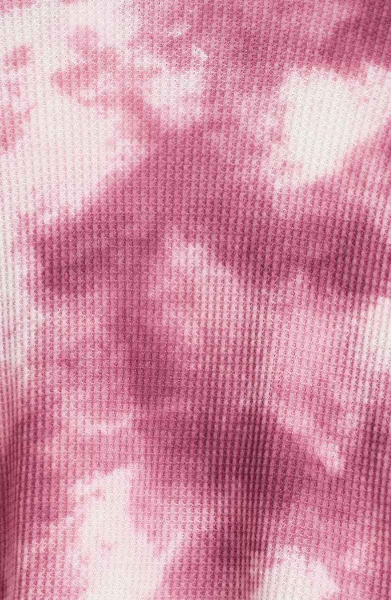 Nordstrom Kids' Two-Piece Waffle Knit Short Pajamas, Alternate, color, Mauve Orchid Cloudy Sky