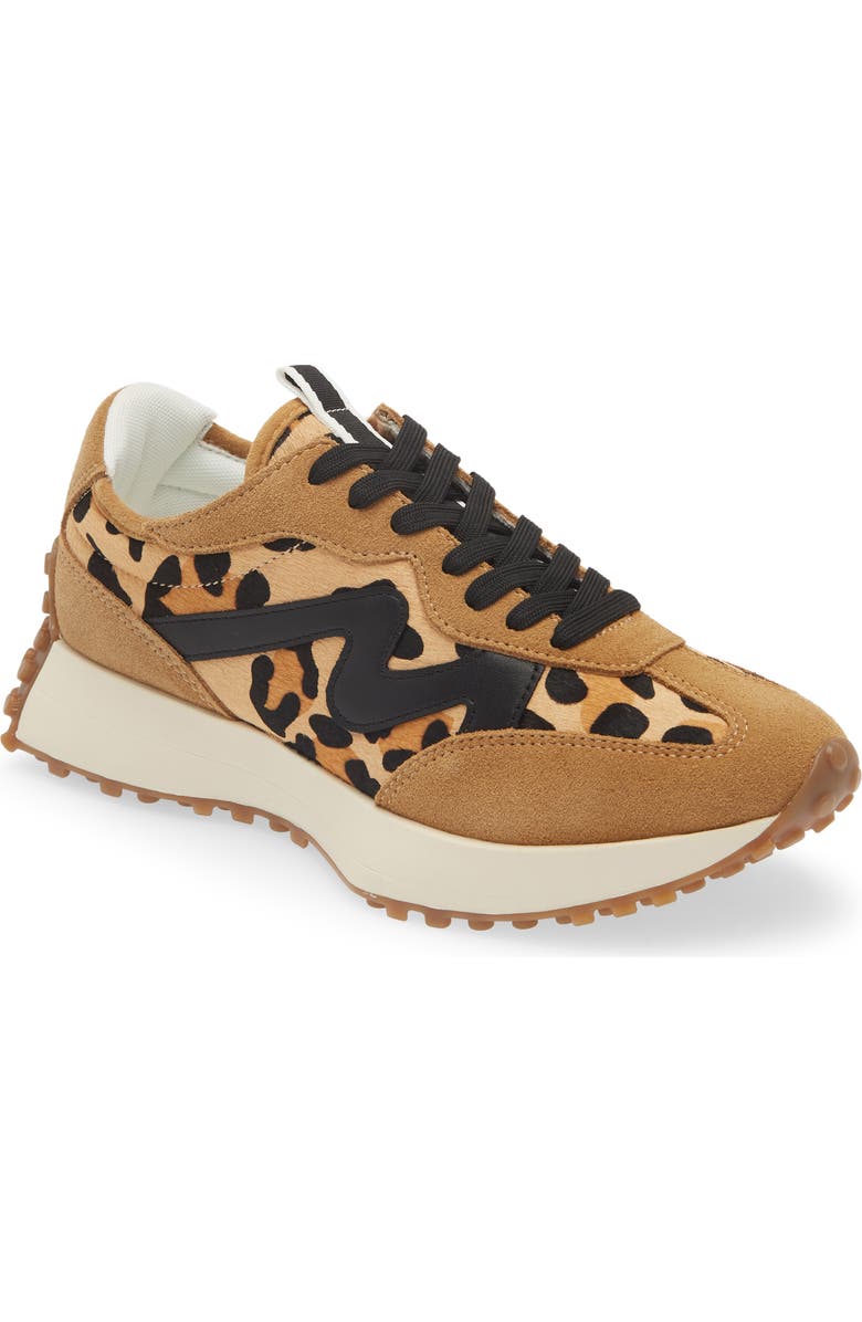 Steve Madden Campo-L Leopard Print Genuine Calf Hair Sneaker, Main, color,