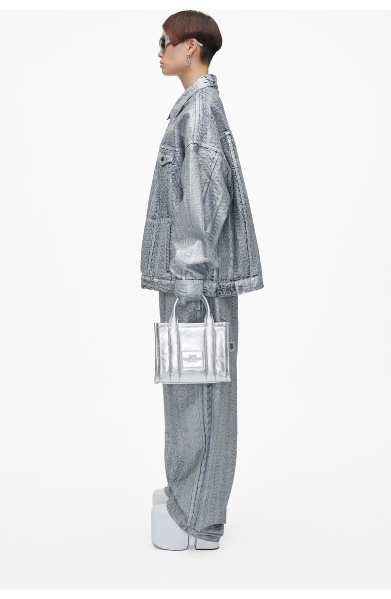 Marc Jacobs The Small Metallic Leather Tote, Alternate, color,