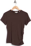 Vince Crewneck Ruched T-Shirt
