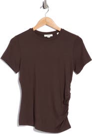 Vince Crewneck Ruched T-Shirt