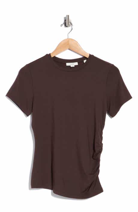 Vince Crewneck Ruched T-Shirt