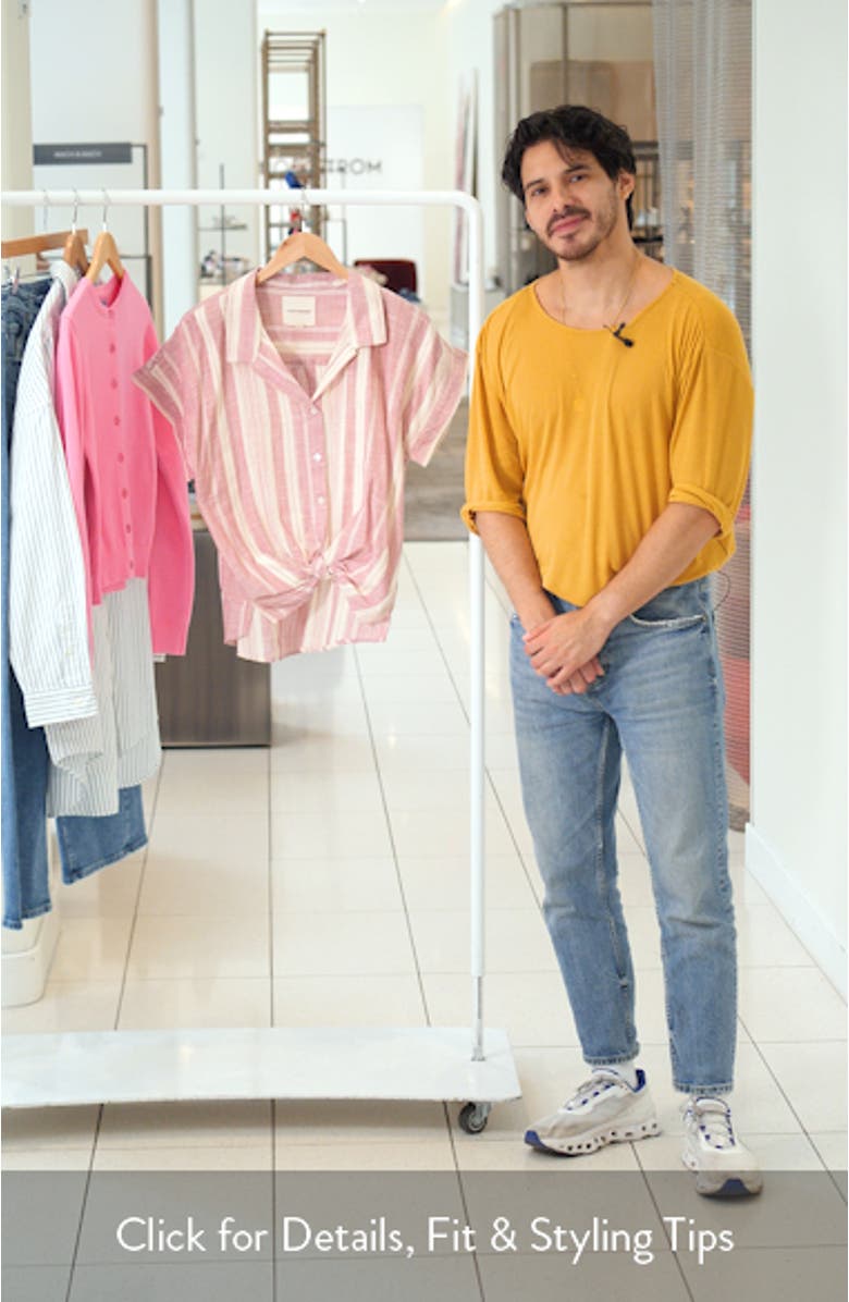 Stripe Cotton Button-Up Shirt, sales video thumbnail