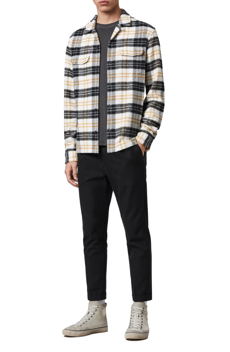 AllSaints Lenado Plaid Button-Up Flannel Shirt, Alternate, color, 