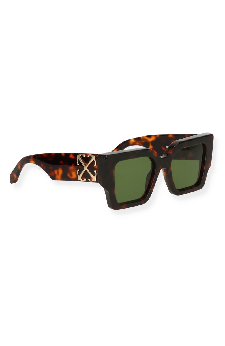 Off-White Catalina 55mm Square Sunglasses, Alternate, color, Brown Havana/ Green
