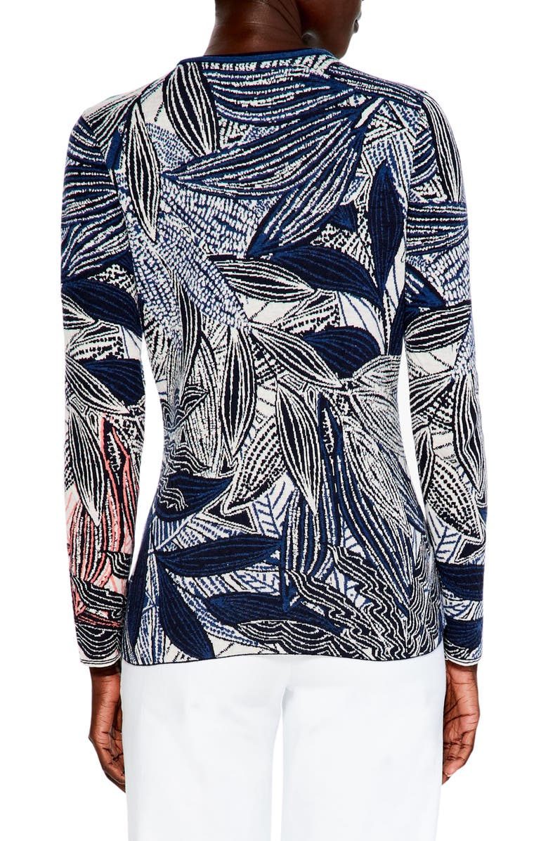 NIC+ZOE Layered Leaves Sweater, Alternate, color, 