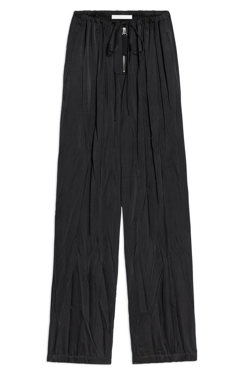 Helmut Lang Crush Drawstring Waist Pants, Alternate, color, Black