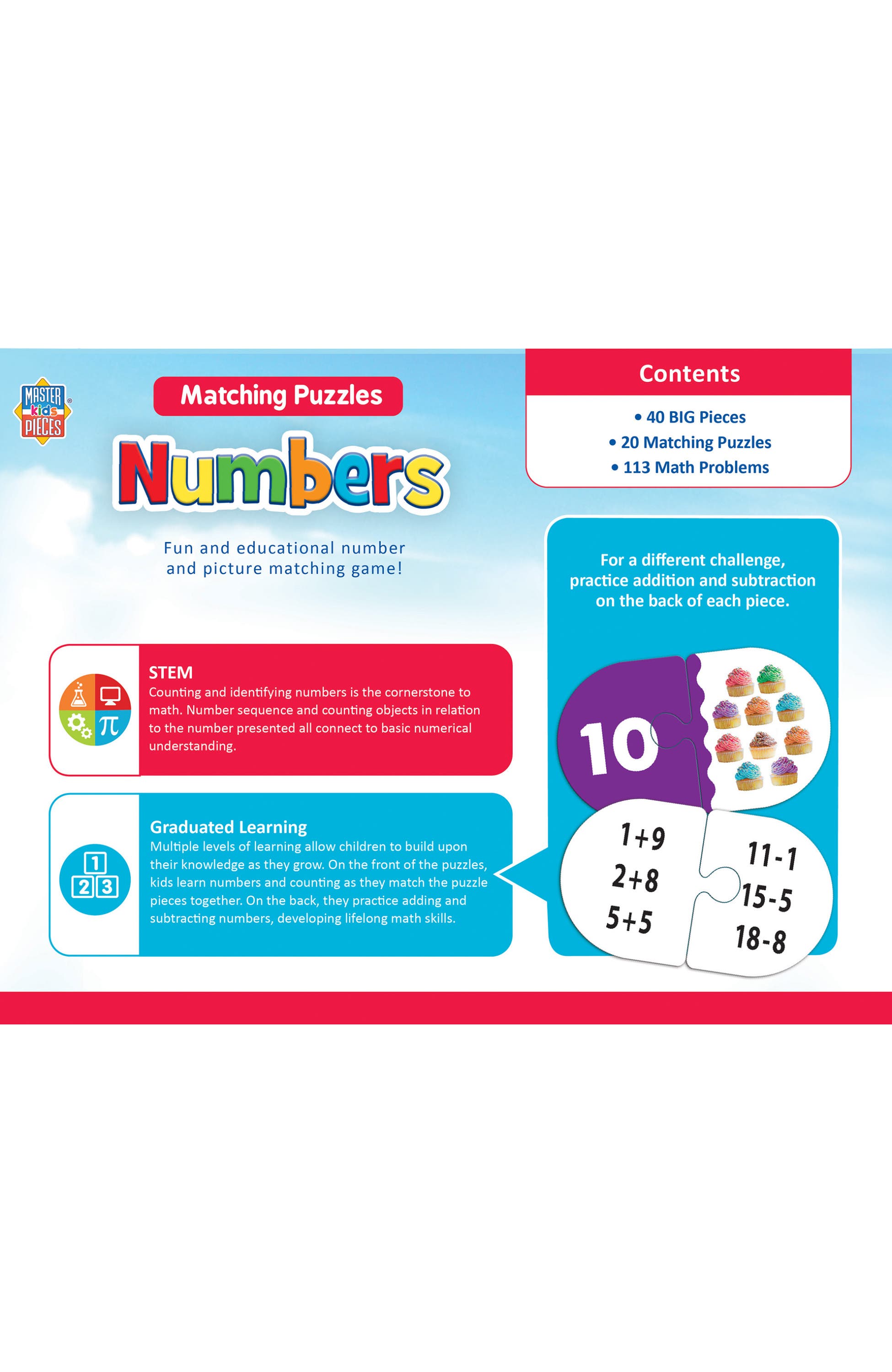 MASTERPIECES Numbers Educational Matching Puzzles | Nordstrom