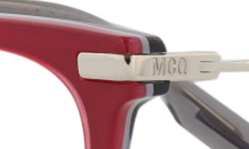 Alexander Mcqueen Mcqueen 52mm Cat Eye Optical Glasses In Violet Silver