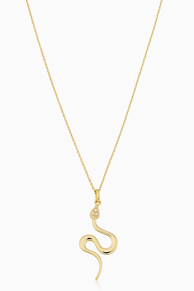 14K Gold Snake Charmer Necklace, Main, color, Yellow Gold