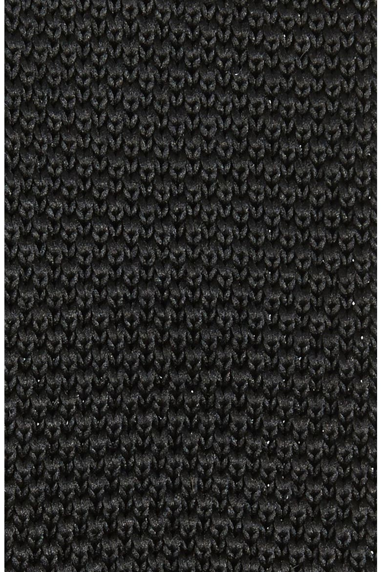Knit Tie, Alternate, color, BLACK