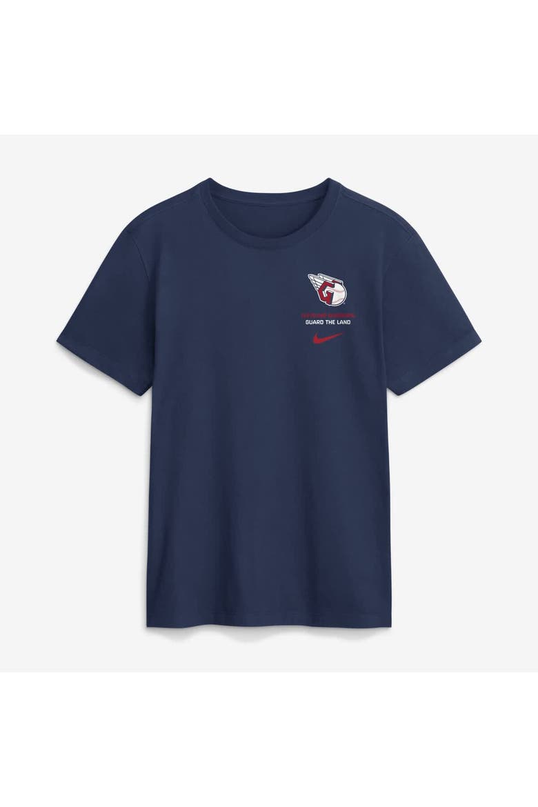 Men's Nike Navy Cleveland Guardians Primetime 2-Hit T-Shirt, Alternate, color, Navy