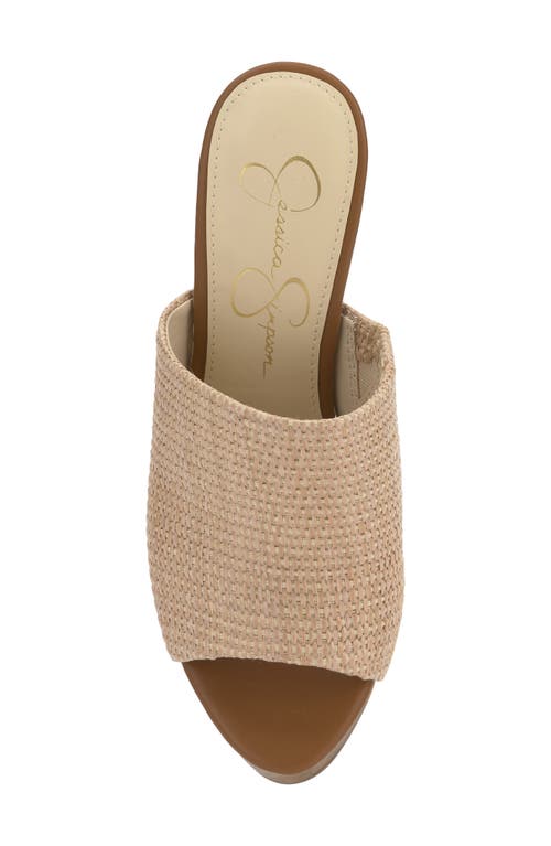 Jessica Simpson Shelbie Platform Slide Sandal In Natural Beige