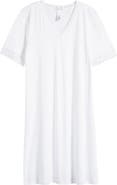 Hanro Moments Short Sleeve V-Neck Cotton Nightgown