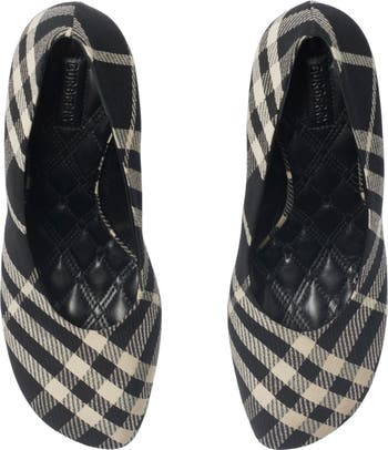 VIPSALE【Burberry】チェック ベイビーハイパンプス チェック ベイビーハイパンプス (アラバスター) - ウィメンズ